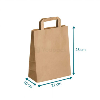 Sac Papier Kraft ? Poign?es - 22x10x28